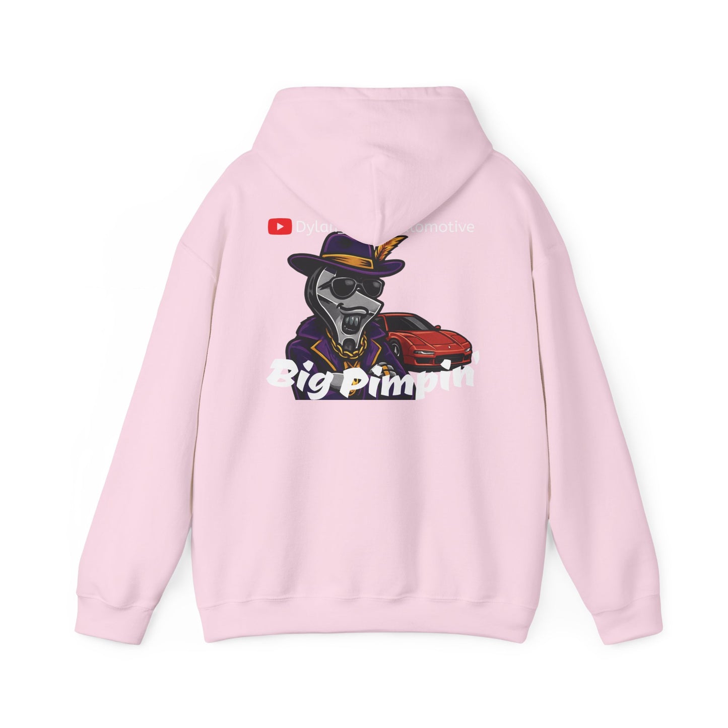 Dylan Livin' Automotive Pimp Dog Racing Hoodie — Graphic Pullover with Car & Wrench Design