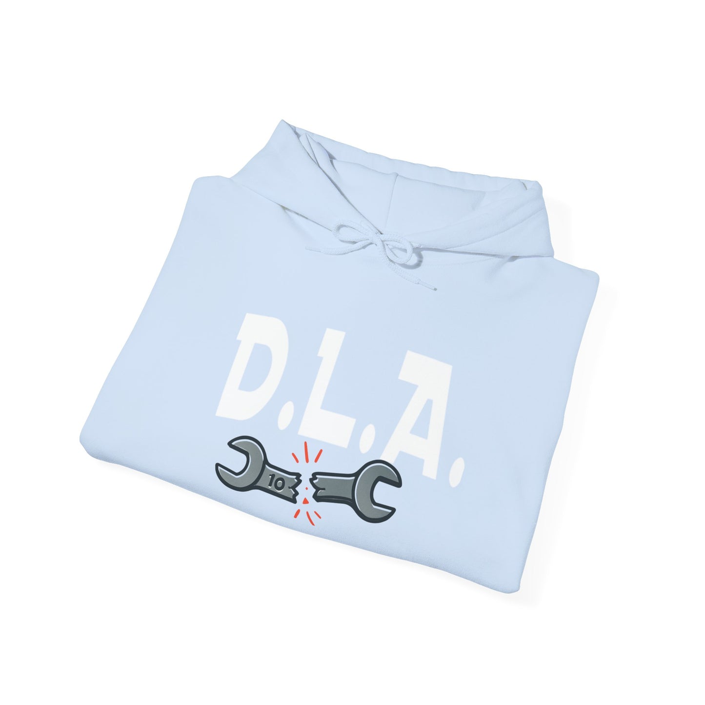 Dylan Livin' Automotive Pimp Dog Racing Hoodie — Graphic Pullover with Car & Wrench Design