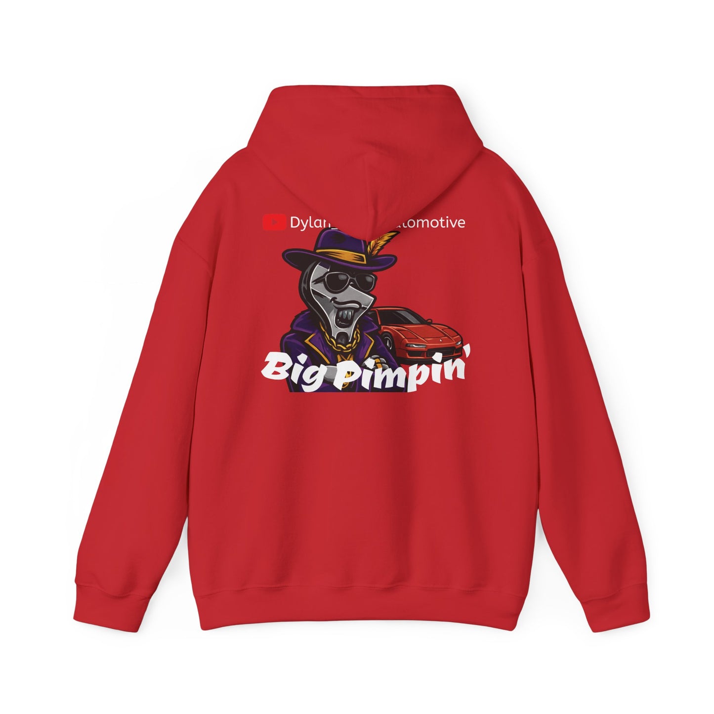 Dylan Livin' Automotive Pimp Dog Racing Hoodie — Graphic Pullover with Car & Wrench Design