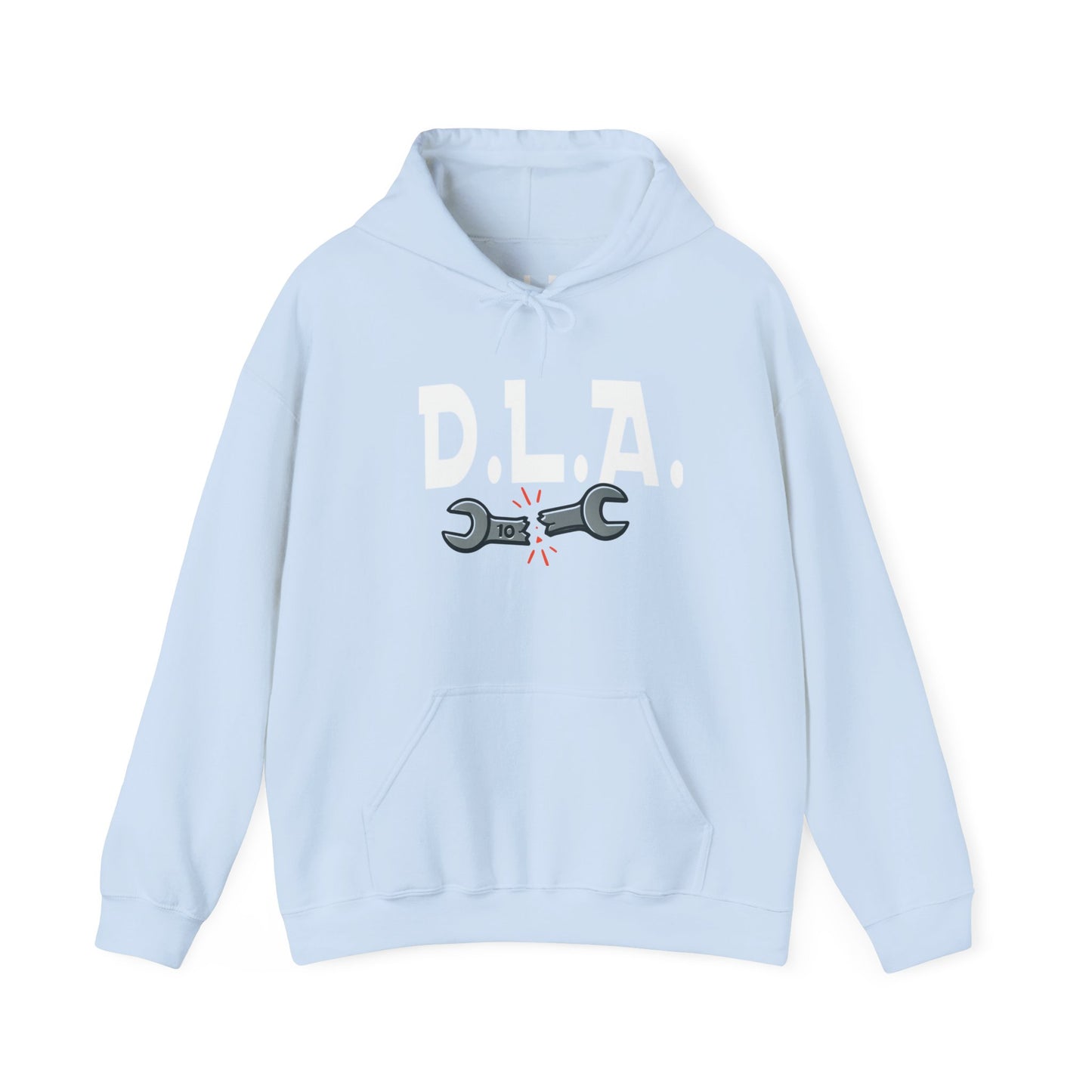 Dylan Livin' Automotive Pimp Dog Racing Hoodie — Graphic Pullover with Car & Wrench Design