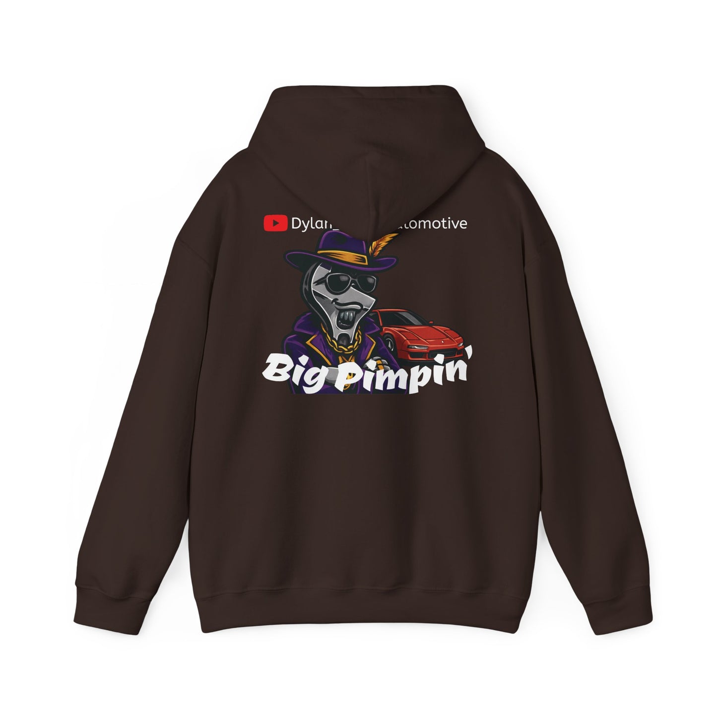 Dylan Livin' Automotive Pimp Dog Racing Hoodie — Graphic Pullover with Car & Wrench Design