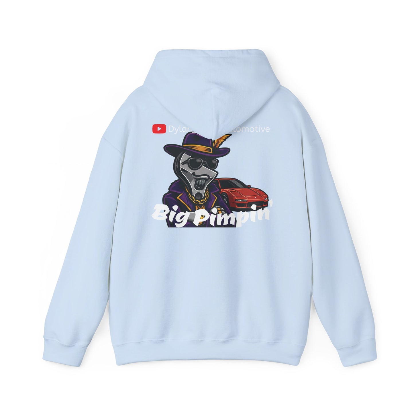 Dylan Livin' Automotive Pimp Dog Racing Hoodie — Graphic Pullover with Car & Wrench Design