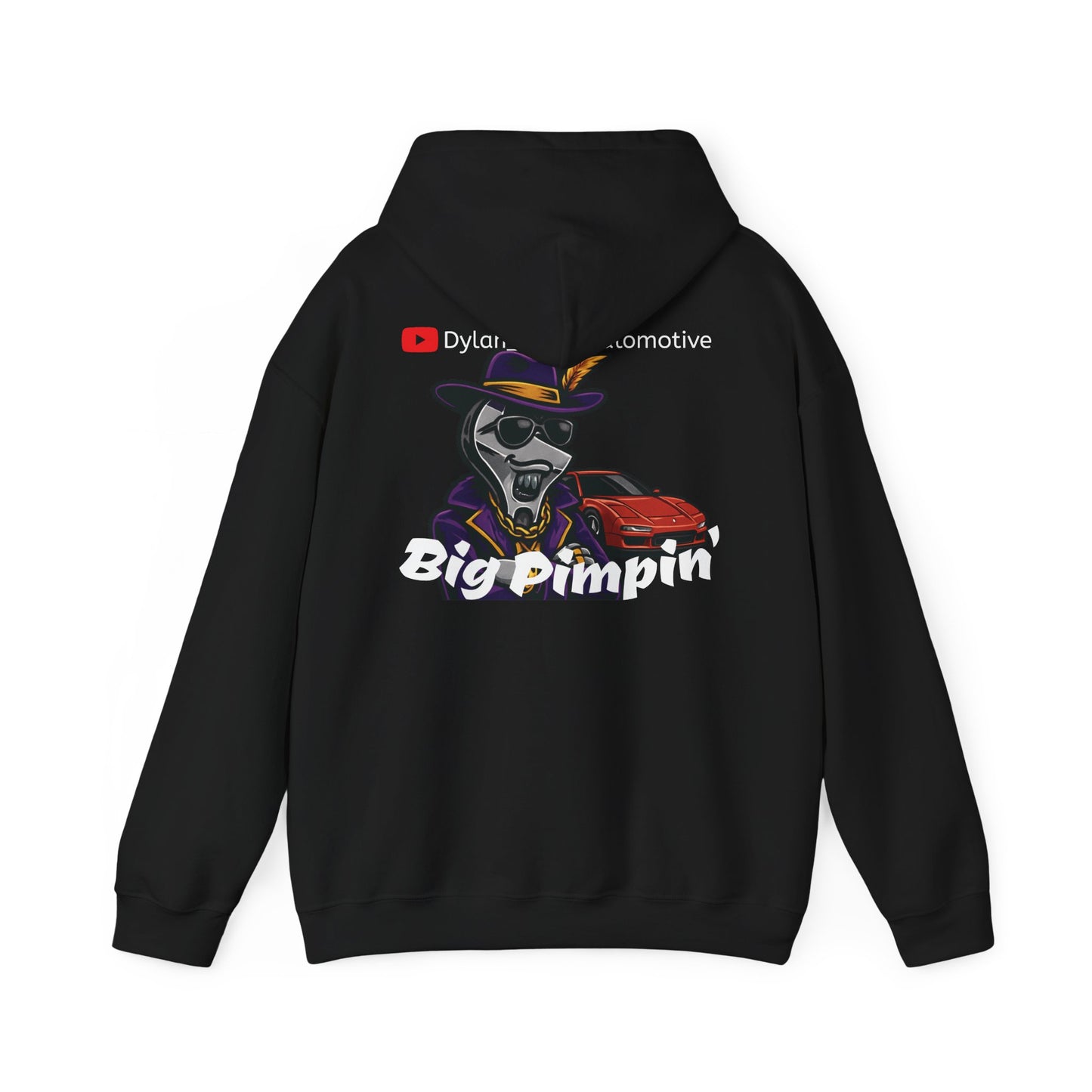 Dylan Livin' Automotive Pimp Dog Racing Hoodie — Graphic Pullover with Car & Wrench Design