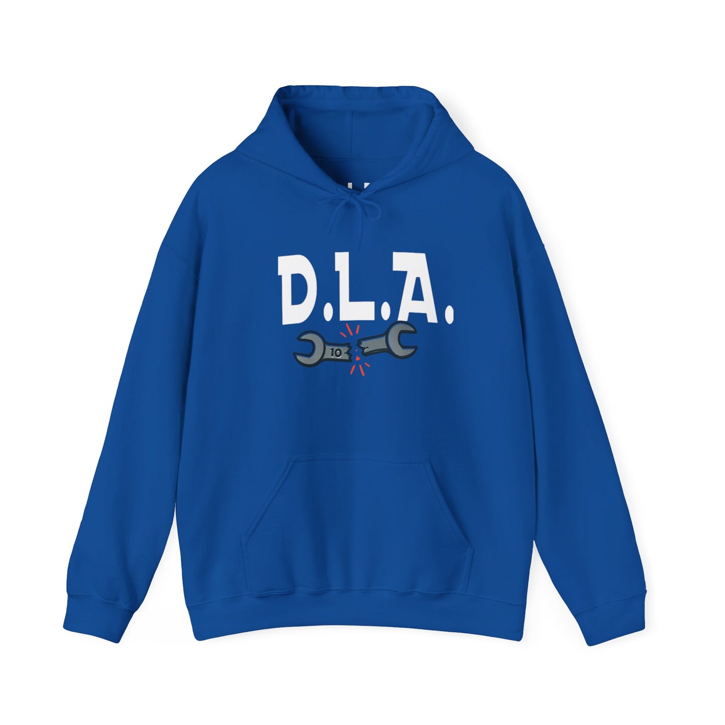 Dylan Livin' Automotive Pimp Dog Racing Hoodie — Graphic Pullover with Car & Wrench Design