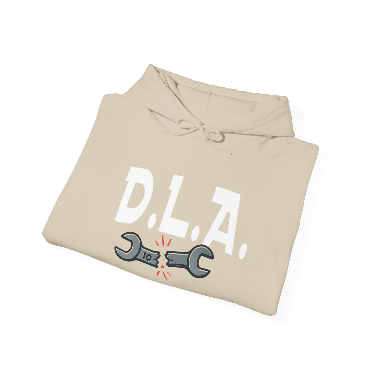 Dylan Livin' Automotive Pimp Dog Racing Hoodie — Graphic Pullover with Car & Wrench Design