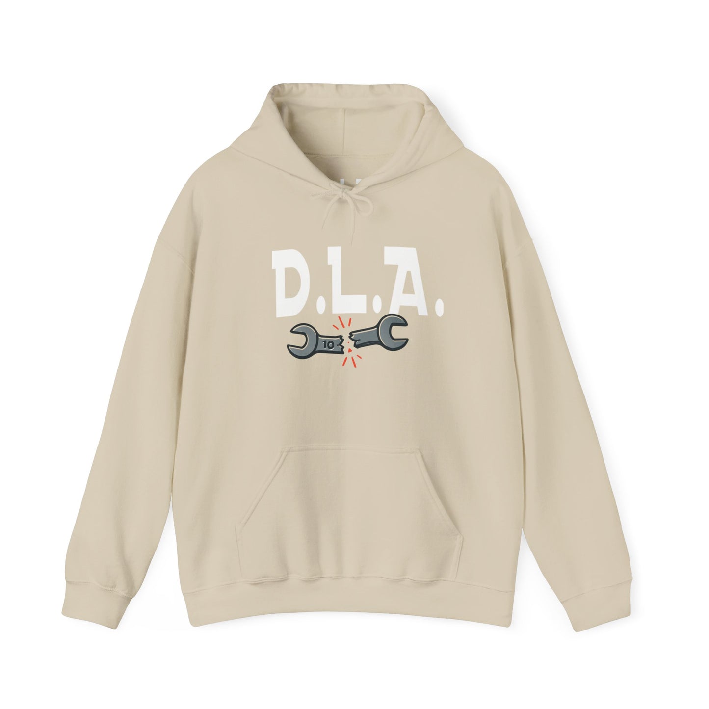Dylan Livin' Automotive Pimp Dog Racing Hoodie — Graphic Pullover with Car & Wrench Design